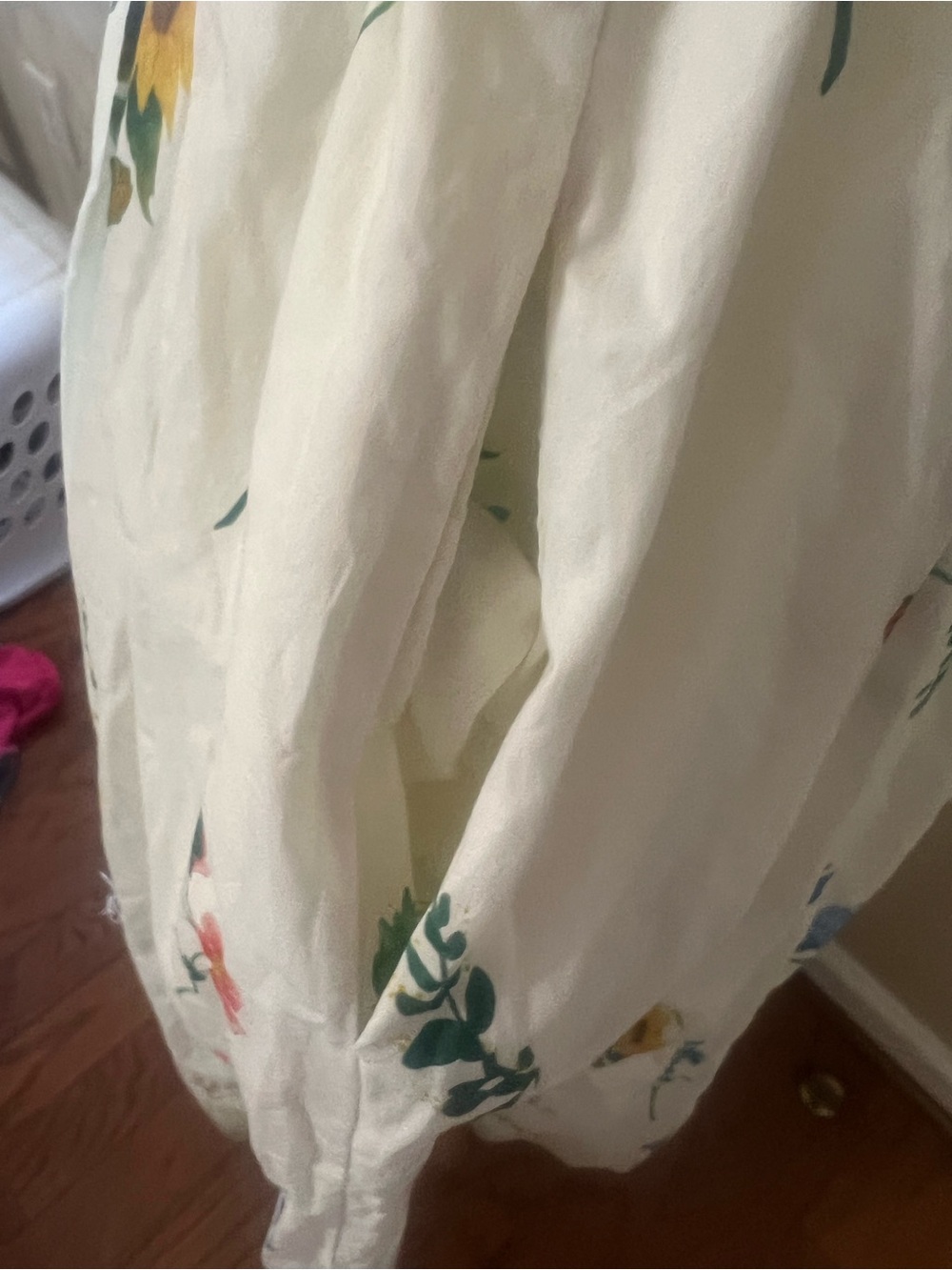 entro White Floral Button-Front Midi Dress - Picture 8 of 8